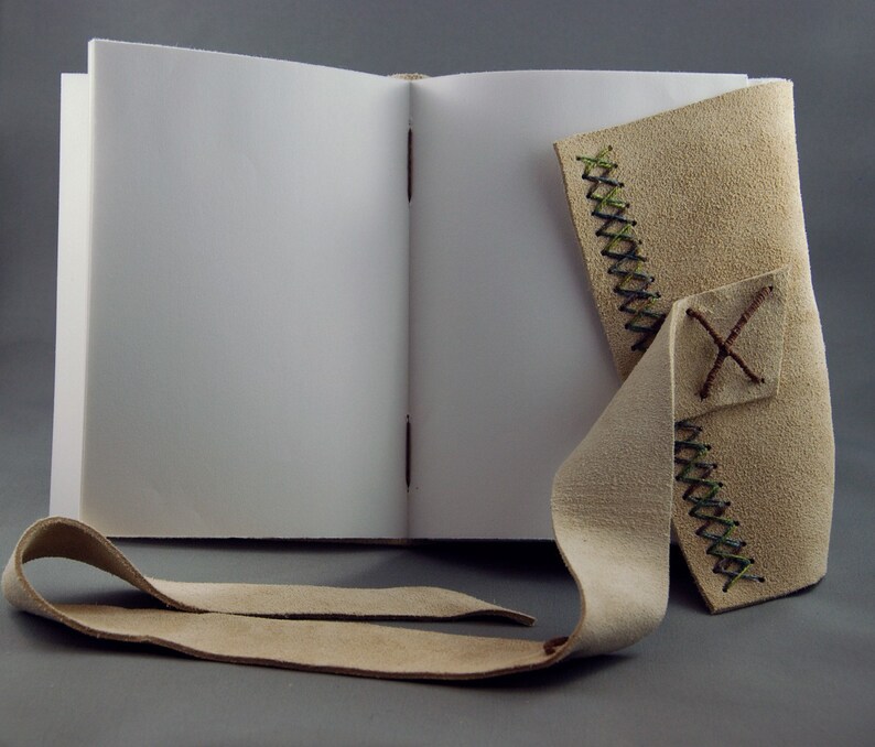 Handmade Leather Journal Sketchbook Medium Size Etsy