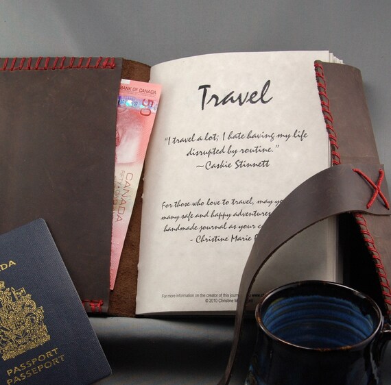 Deluxe Custom Leather Travel Journal Etsy