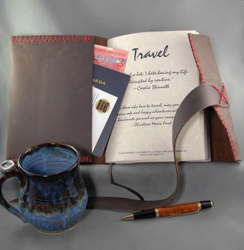 Deluxe Custom Leather Travel Journal Etsy