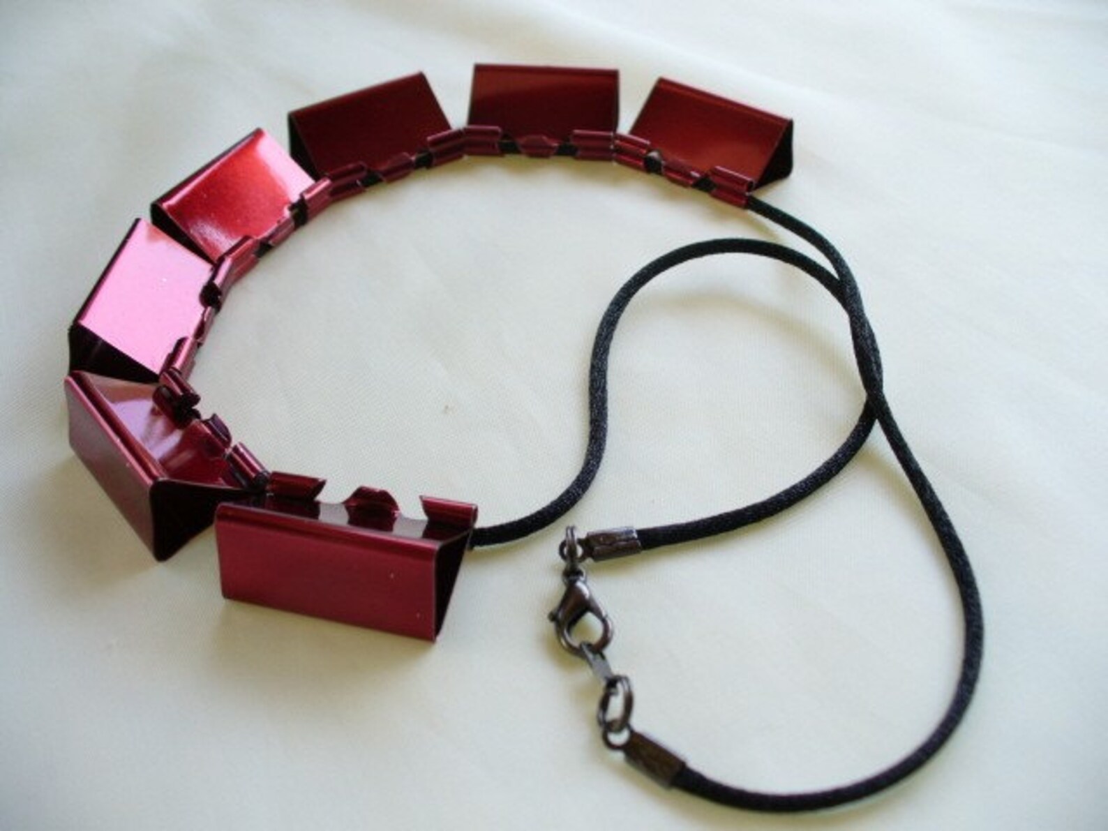 Recycled Red Binder Clip Necklace Etsy