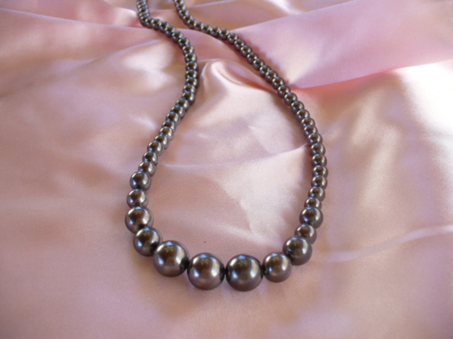 Long Strand of Black Pearls Etsy