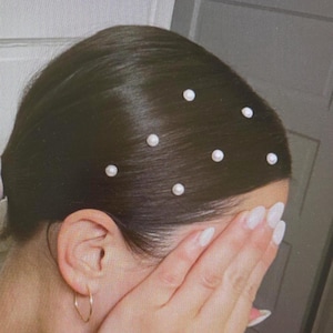 Floating hair pearls set of 10 wedding bridal prom hair jewelry reuseable #hairjewelry #hairbling