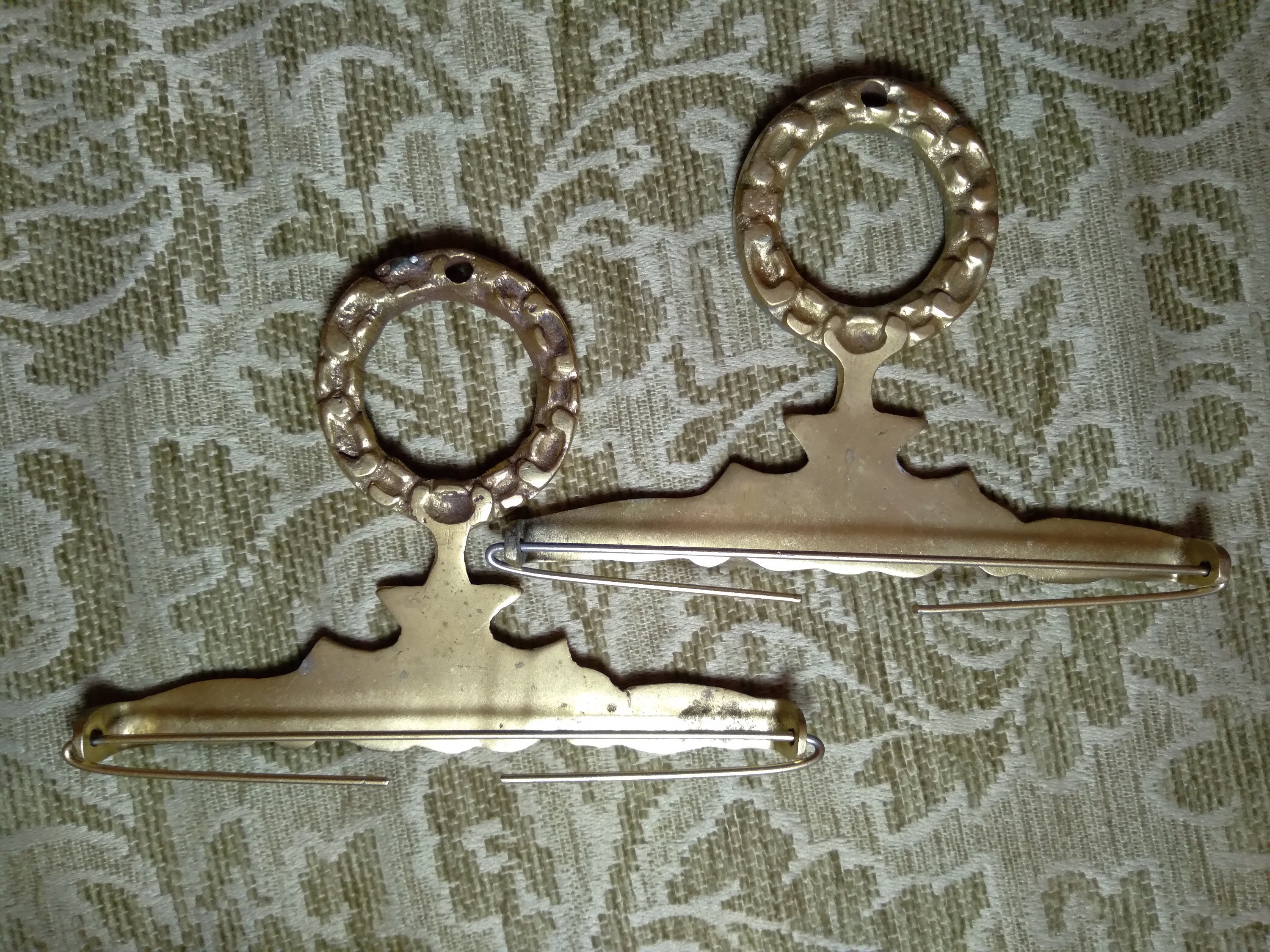 Brass Bell Pull Vintage Hardware Set Klokkestreng Narrow Tapestry