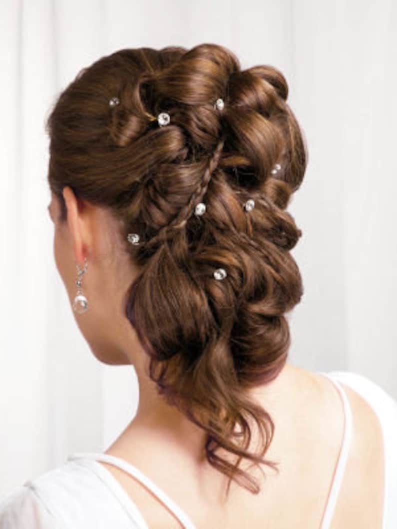 Hair Rhinestones Floating Set of 10 Wedding Bridal Prom Hair Etsy