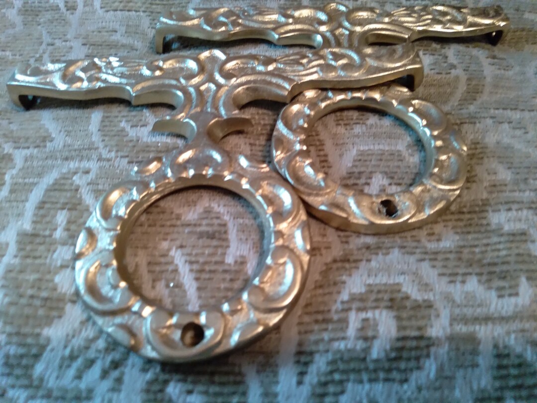 Brass Bell Pull Vintage Hardware Set Klokkestreng Narrow Tapestry