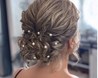 Floating hair pearls set of 10 wedding bridal prom hair jewelry reuseable #hairjewelry #hairbling