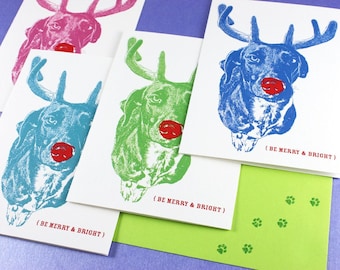 Custom Holiday Cards, Dog Portrait Christmas Cards