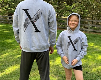 Cicada Sweatshirt, Adult Unisex Hooded