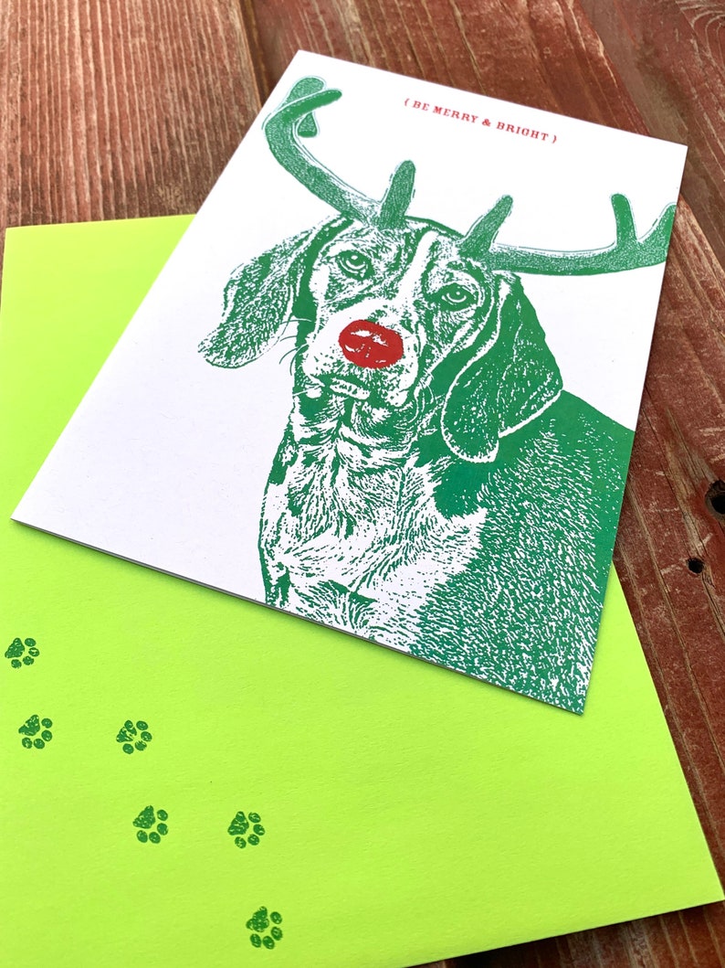 Beagle Holiday Card - Dog Christmas Card image 4