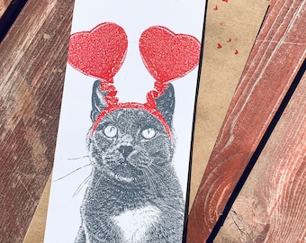 Cat Valentine Card, Anniversary, Love