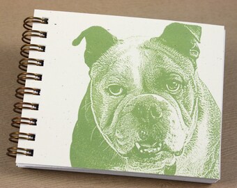 English Bulldog Mini Journal, Small Notebook