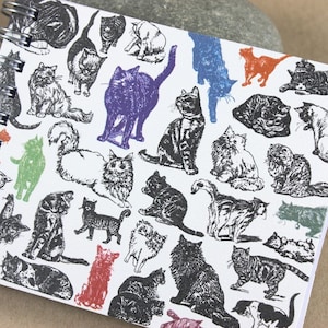 Mini Journal - Chat, Cadeau Amoureux des Chats, Cadeau Chat, Journal Chat, Carnet de Poche