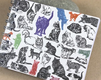 Mini Journal - Cat, Cat Lover Gift,  Cat Gift, Cat Journal, Pocket Notebook