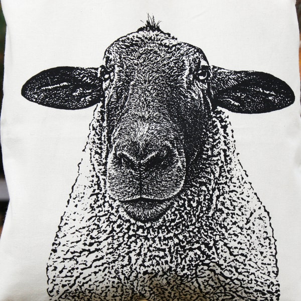 Sheep Tote Bag, Lamb, Knitting Bag