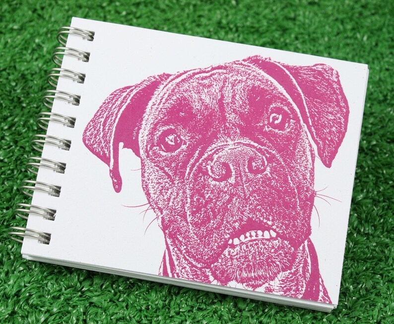 Boxer Dog Mini Journal, Dog Journal, Sketchbook, Dog Notebook image 1