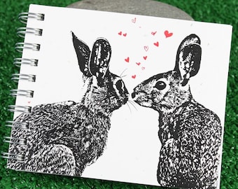 Rabbit Mini Journal, Small Unlined Notebook