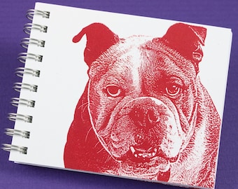 English Bulldog Mini Journal, Small Notebook