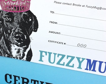 FuzzyBucks - Gift Certificate for an 11x14 Custom Pet Portrait with Shipping