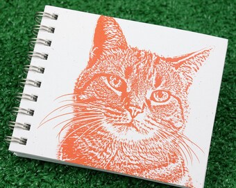 Tabby Cat Mini Journal, Small Spiral Notebook