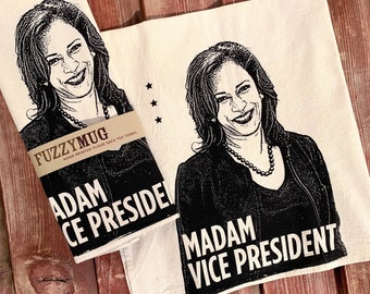 Kamala Tea Towel, Madam Vice President Tea Towel, Harris Tea Towel, Biden Harris, President