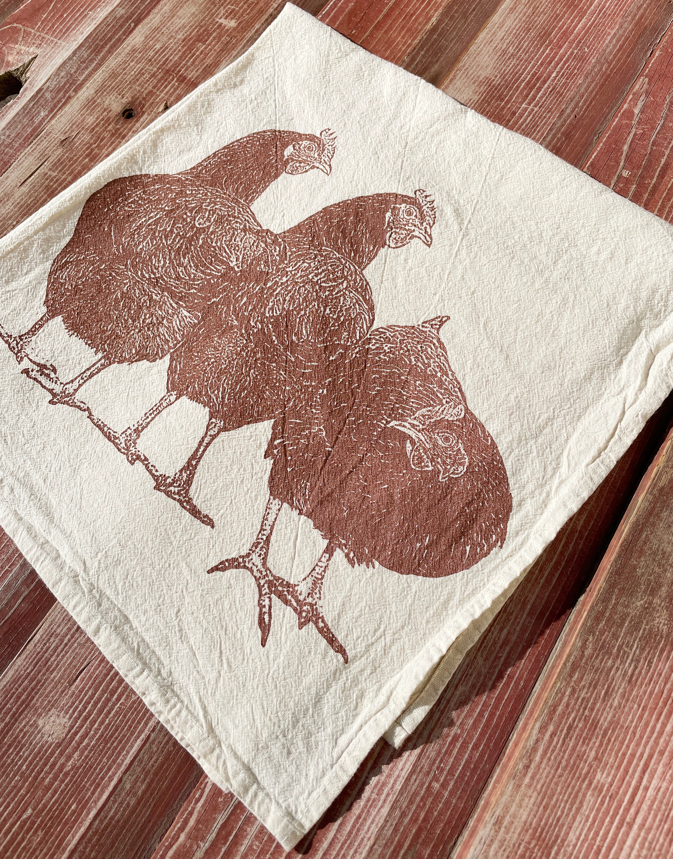 Chicken Lover's! The Pet that Poops Breakfast Lint-free Heavyweight  Embroidered Floursack Tea Towel
