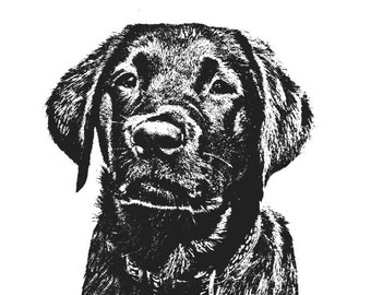 Black Lab Puppy Print - 11x14