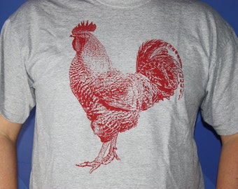 Roster Tshirt, Chicken Tshirt, Red Rooster, Rooster Shirt, Chicken Shirt