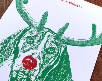 Beagle Holiday Card - Dog Christmas Card