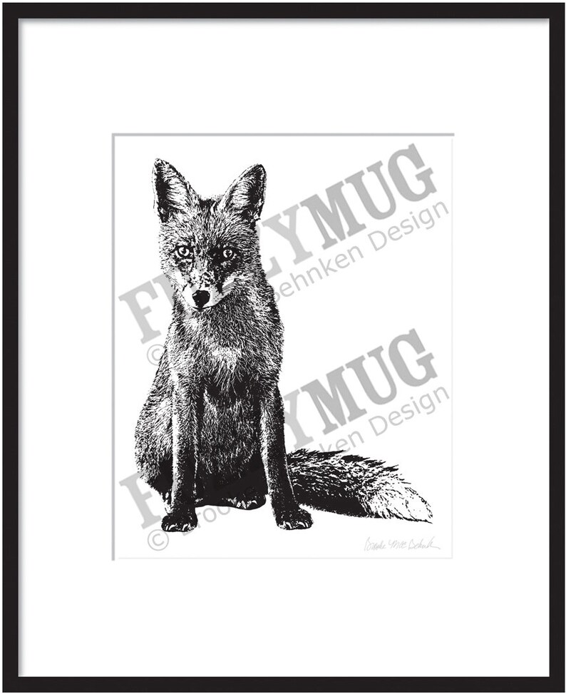 Fox Limited Edition Art Print Fox Art Fox Nursery Decor Fox Etsy