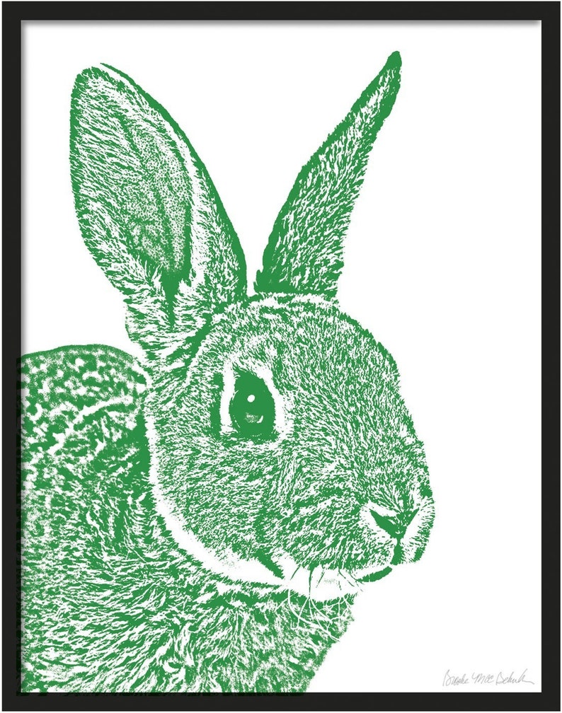 BUNNY RABBIT Art Print 11x14 Print Nursery Decor Nursery | Etsy