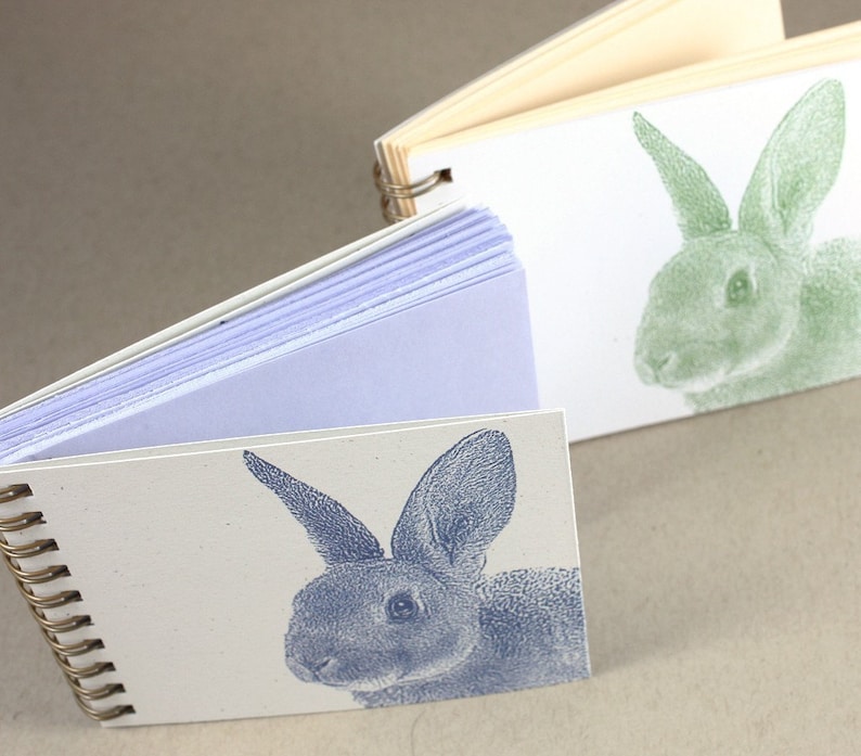 Bunny Journal Rabbit Journal Bunny Note Pad Mini Journal Etsy