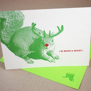 Super Squirrel Merry and Bright Holiday Cards - Set of 12