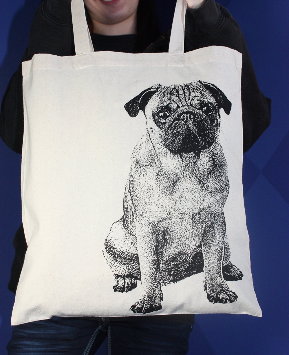 Pug Doodle Dogs Canvas Tote Bag - LoveROSCOE