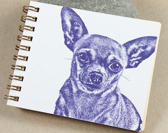 Purple Chihuahua Mini Journal, Pocket Notebook