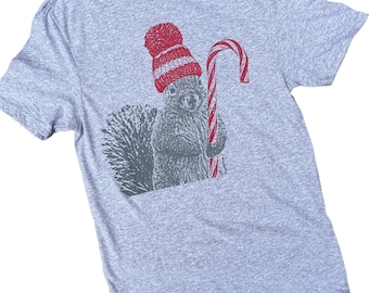 Holiday Squirrel Shirt, Adult Unisex, Christmas Sweater