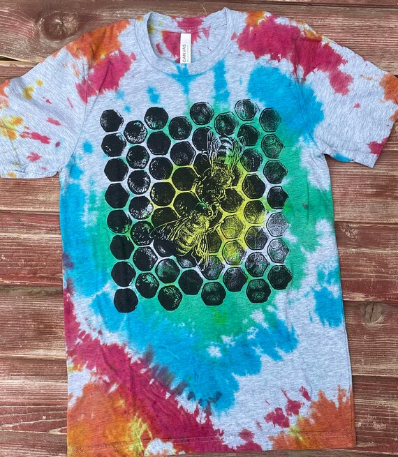 Bee Shirt Bee Tshirt Tie Dye Shirt Tie 