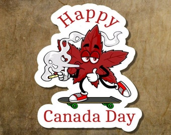 Happy Canada Day Our Land Of Natures Antidepressant Die Cut Vinyl Sticker