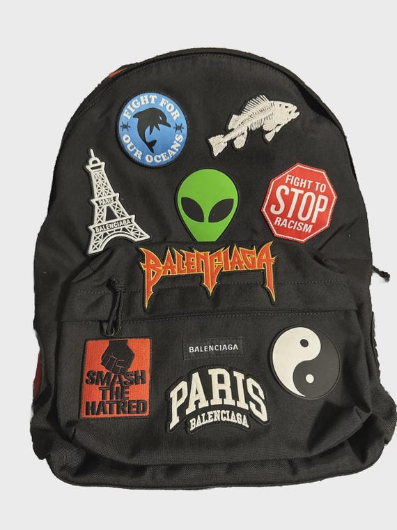Balenciaga Explorer Patch Backpack Black - Rare Grail Piece - Etsy