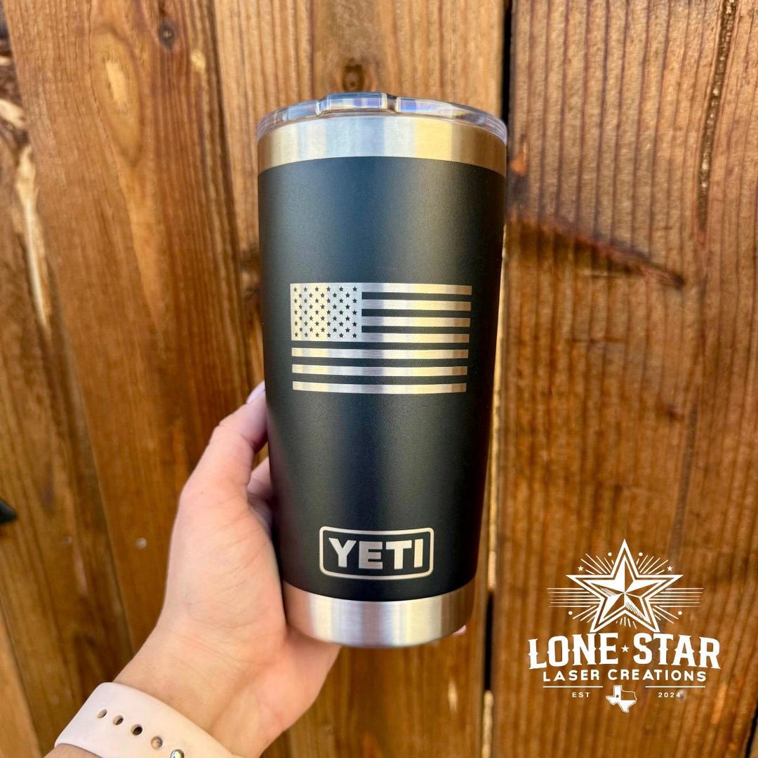 Custom Engraved YETI Tumbler: Laser Etched 20 Oz Stainless