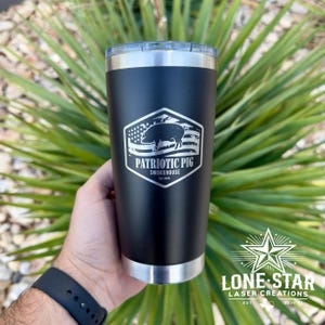 Laser Engraved 20 oz Tumbler: Custom Logo Insulated Cup