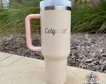 Personalized 40oz Stainless Steel Tumbler: Custom Laser Engraved Travel Mug