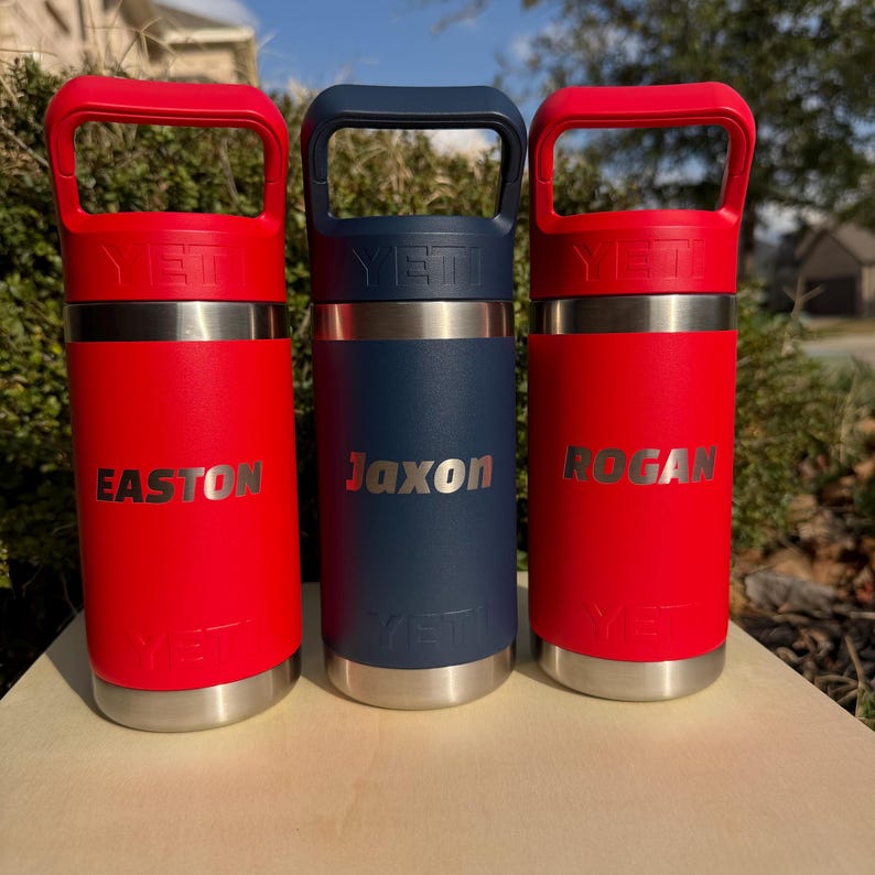 Personalized YETI 12 Oz Kids Bottle: Custom Laser Engraved Stainless ...