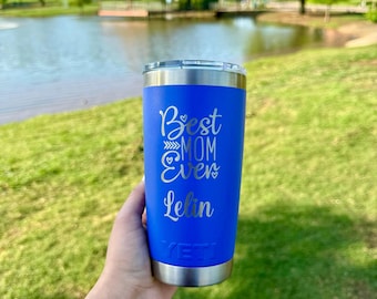 Custom Engraved YETI Tumbler: 20 oz Stainless Steel Cup, Laser Etched Design