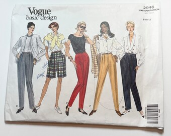 Vintage Vogue Basic Design Pants and Shorts Pattern 2946