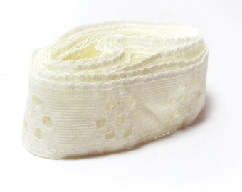 Ivory Ribbon Insertion Tape or Trim