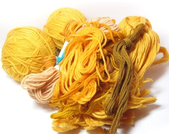 Persian Wool Yarn Assortment for Crewel Needlepoint Tapestry and Embroidery - Gold Wheat Harvest Colors