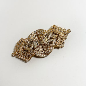 Ladies Vintage Art Deco Rhinestone Belt Buckle