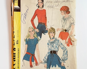 Vintage McCalls Variety Set Blouse Pattern 2724