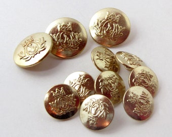 Blazer Set Gold Tone Anchor Shank Buttons for Crafts Suiting Vests