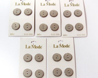 La Mode 5/8" Beige Khaki 2-Hole Shirt or Dress Buttons